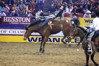 NFR RD Two (898) Bareback Riding , Cole Reiner, Ankle Biter, Rafter G
