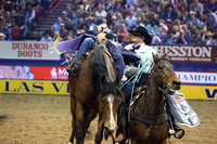 NFR RD Two (895) Bareback Riding , Cole Reiner, Ankle Biter, Rafter G