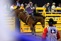 NFR RD Two (908) Bareback Riding , Cole Reiner, Ankle Biter, Rafter G