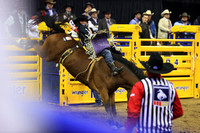 NFR RD Two (907) Bareback Riding , Cole Reiner, Ankle Biter, Rafter G