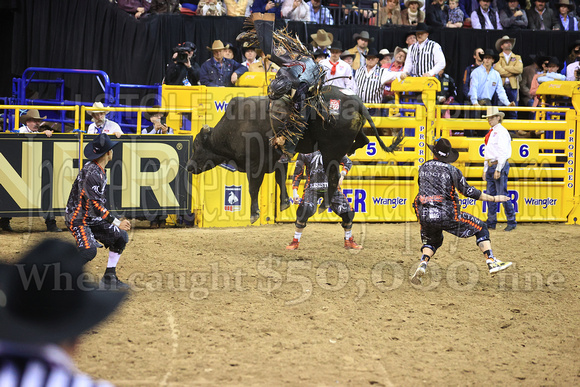 Round 2 Bull Riding (1386)  Reid Oftedahl, Under the Influence, Rafther H