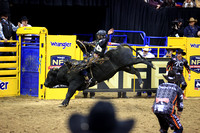 Round 2 Bull Riding (1400)  Reid Oftedahl, Under the Influence, Rafther H