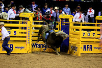 NFR RD ONE (6217) Bull Riding , JB Mauney, Cocktail Diarrhea, Painted Poney Championship, Winner