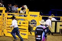 NFR RD ONE (6793) Bull Riding , Clayton Sellers, Reride, American Blood, Rocky Mountain