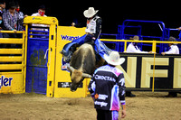 NFR RD ONE (6803) Bull Riding , Clayton Sellers, Reride, American Blood, Rocky Mountain