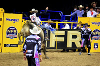 NFR RD ONE (6809) Bull Riding , Clayton Sellers, Reride, American Blood, Rocky Mountain