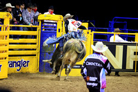 NFR RD ONE (6797) Bull Riding , Clayton Sellers, Reride, American Blood, Rocky Mountain