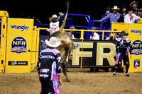 NFR RD ONE (6811) Bull Riding , Clayton Sellers, Reride, American Blood, Rocky Mountain