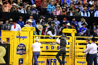 NFR RD ONE (2939) Saddle Bronc , Sage Newman, Rodeo Drive, Harper and Morgan