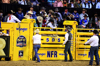 NFR RD ONE (2944) Saddle Bronc , Sage Newman, Rodeo Drive, Harper and Morgan