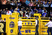 NFR RD ONE (2941) Saddle Bronc , Sage Newman, Rodeo Drive, Harper and Morgan
