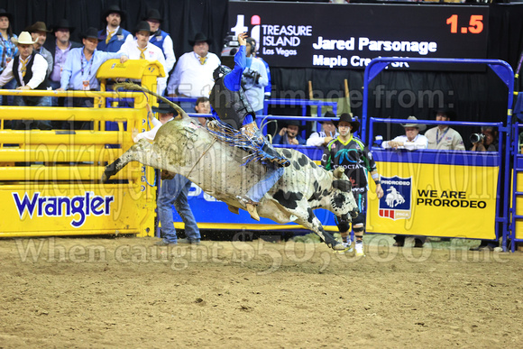 Round 4 Bull Riding (2901)  Jared Parsonage, Money Bags, Silver Creek