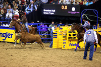 NFR RD Four (1374) Team Roping, Brentan Hall, Chase Tryan