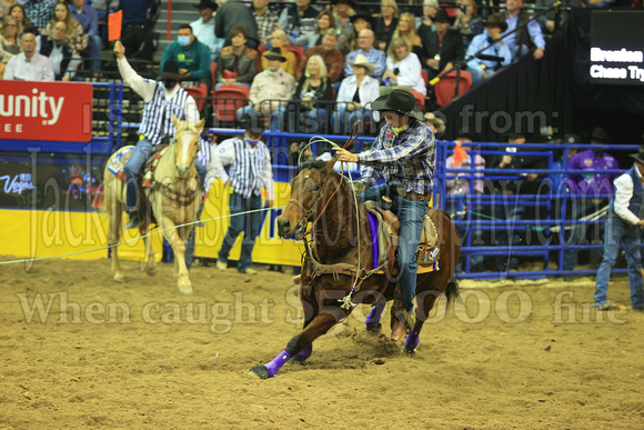 NFR RD Four (1372) Team Roping, Brentan Hall, Chase Tryan